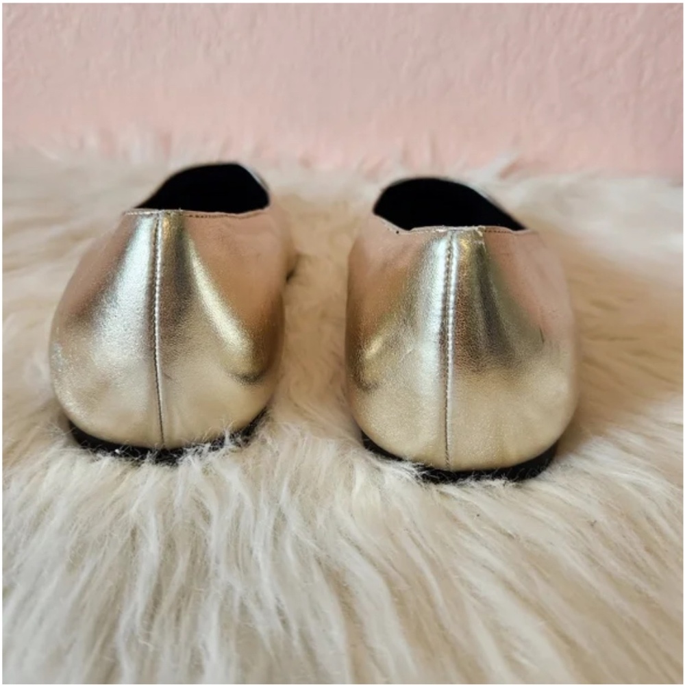 ASOS Loopy Lou Wide Fit Gold Point Toe Unicorn Ballet Flats - Picture 5 of 11
